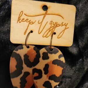 Keep It Gypsy Animal Print Teardrop Earrings